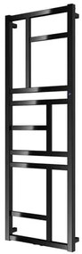 Elektromos radiátor Hopa Mondrian 129x40 cm fekete matt REDMON401131Y