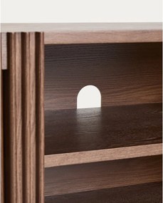 Sötétbarna TV-állvány diófa dekorral 180x49,5x42,5 cm Beyla – Kave Home