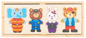 Állatos puzzle dobozban Montessori Baby Mix