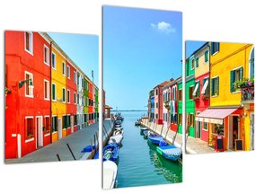 Kép - Burano sziget, Velence, Olaszország (90x60 cm)