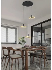 Wofi 5016-304 - LED Dimmelhető csillár zsinóron BREST LED/26W/230V fekete/arany