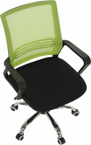 Irodai szék, háló zöld/fekete anyag, APOLO