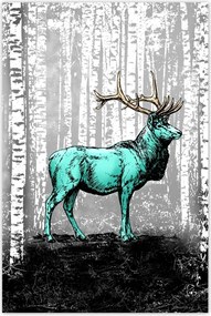 Poszterek 80x120 Szarvas Nyírfa Erdő