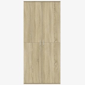 sonoma tölgy színű szerelt fa magasszekrény 80 x 35 x 180 cm