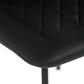 Étkezőszék, fekete, bársony szövet, DCL-973 BK4