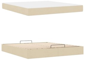 Ágykeret tárolóval Krém 180 x 200 cm szövet