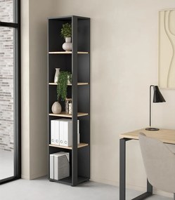 Polcos tároló könyvespolc 36x36x180cm barna KH09-2