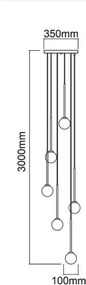 Orlicki Design OTA VI OR80636 Függőlámpa 6x9W/G9