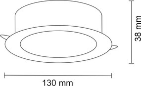 Antigo Tottori 8580 Beépíthető spotlámpa 1x10W/LED 4000K 1219lm IP44