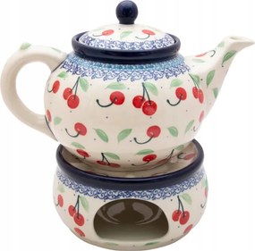 Vízforraló 1.2 l-es teáskanna melegítővel Ceramika Artystyczna Bolesławiec 2715