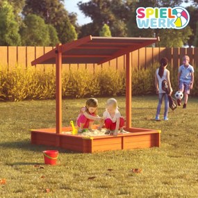 Spielwerk Sami homokozó tetővel, lucfenyő, 120x120x120 cm
