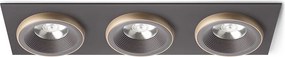 RENDL SHARM SQ III zápustná hnědá/perleťová zlatá 230V LED 3x10W 24° 3000K