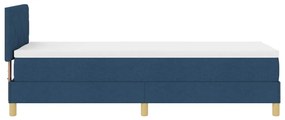 Box Spring Ágy matraccal és LED világítással Kék 80x200 cm Szövet