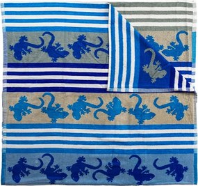 CRAZY GEKKO Strandtörölköző kék 165x90cm