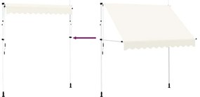 kézzel feltekerhető krémszínű napellenző 250 cm