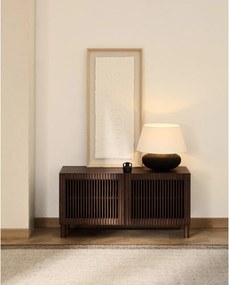 Sötétbarna cipőtartó kőrisfa dekorral 98x50x43 cm Beyla – Kave Home