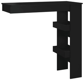 Fekete fatermék fali bárasztal 102 x 45 x 103,5 cm