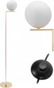 Állólámpa Arany Fehér Lámpabúrával Modern Glamour 150 cm