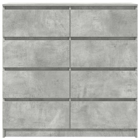 betonszürke szerelt fa tálalószekrény 100x35x99 cm