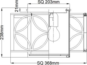 Feiss REMY FE-REMY-F Süllyesztett mennyezeti lámpa 2x60W/E27