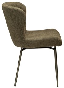 Khaki kárpitozott étkezőszék Glam – DAN-FORM Denmark