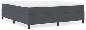 Boxspring Ágy Sötétszürke Szuper King Kordbársonyos Anyag