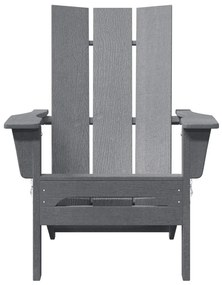 Összecsukható Adirondack szék Világosszürke 74.5x80.5x90 cm HDPE