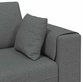 Szövet kanapé párnával Sötétszürke 208 cm szövet