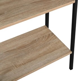Intenso Home 4 szintes nyitott könyvespolc 60 x 148cm, döntött design, sonoma tölgy | Univerzális tároló állvány fém lábakkal