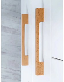 Fehér gyerek ruhásszekrény tölgyfa dekorral 135x200 cm Finn – Roba