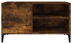 füstös tölgy színű szerelt fa hanglemezszekrény 84,5x38x48 cm