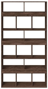 barna tölgy színű szerelt fa könyvespolc 100 x 33 x 187,5 cm