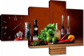 Faliórák 100x70 Zöldségek Gyümölcsök Fűszerek