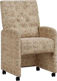 vidaXL Kerekes Étkező Székek 2 pcs Világosszürke 58 x 67 x 97 cm