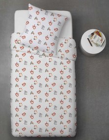 Renforcé pamut ágynemű kiságyba ABC fehér Ágyneműhuzat mérete: 45 x 65 cm | 90 x 140 cm
