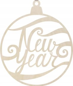 Karácsonyi gömbök fa dekoráció New Year felirat 5db