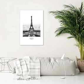 Gario Poszter Az ikonikus Eiffel-torony A keret színe: Fekete, Méret: 40 x 60 cm
