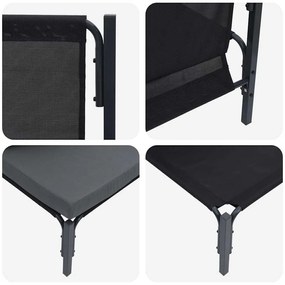 Kültéri Bútor párnával párnával 3 pcs Antracit Acél