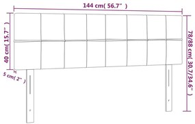 2 db világosszürke szövet fejtámla 72 x 5 x 78/88 cm