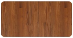 sötétbarna kezelt tömör fa fürdőszobai pult 80x40x1,5 cm