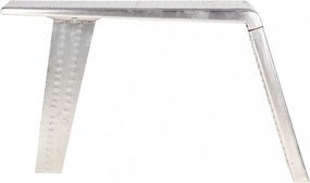 ezüstszínű fém repülős asztal 112 x 50 x 76 cm