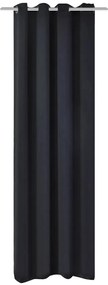 fekete sötétítőfüggöny fém fűzőlyukakkal 270 x 245 cm