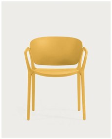 Sárga műanyag kerti szék Ania – Kave Home