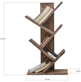 Cemo Wooden Walnut könyvespolc