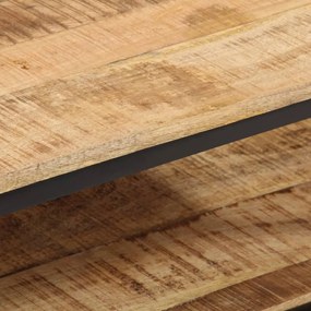 tömör nyers mangófa dohányzóasztal 100 x 50 x 35 cm