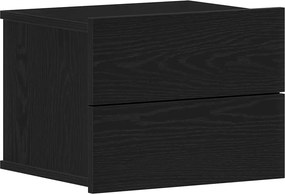 vidaXL Éjjeliszekrény fiókkal Fekete tölgy 40 x 30 x 30 cm Faanyag