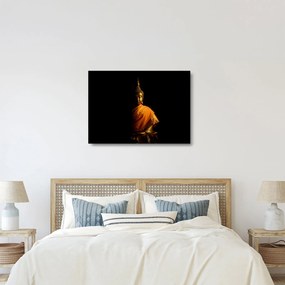 Üveg kép - Arany Buddha szobor (70x50 cm)