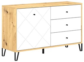 Komód SULA artisan tölgy/fehér