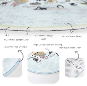 Világoskék gyerek szőnyeg ø 100 cm Comfort – Mila Home