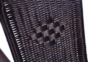 GARTHEN Kerti rattan szék 73x53x60 cm sötétbarna